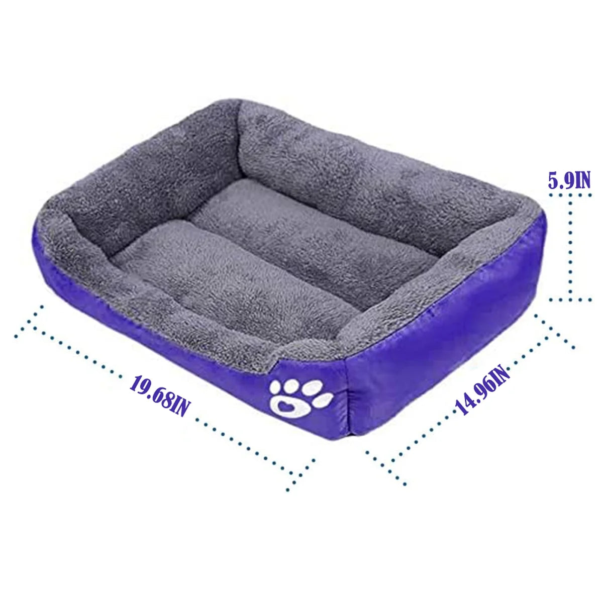 Dog Bed Washable Pet Cat Beds for Small Puppy Medium Dogs Cats, Purple