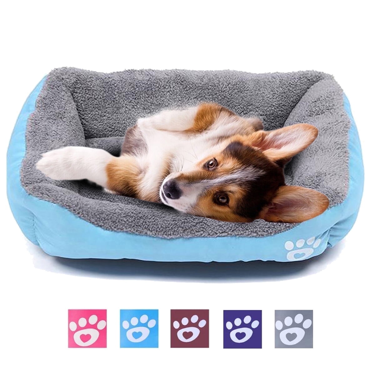 Dog Bed Washable Pet Cat Beds for Small Puppy Medium Dogs Cats, Purple