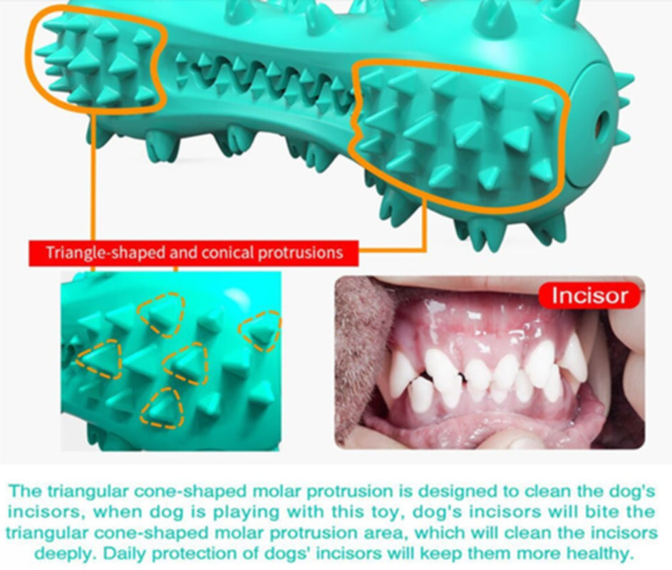 Durable Dog Chew Toy – Rubber Molar Stick for Dental Cleaning & Healthy Teeth