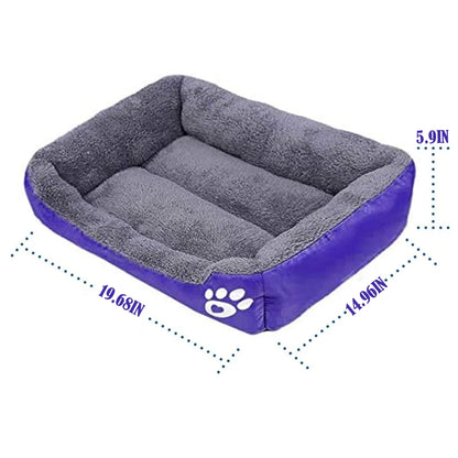 Dog Bed Washable Pet Cat Beds for Small Puppy Medium Dogs Cats, Purple