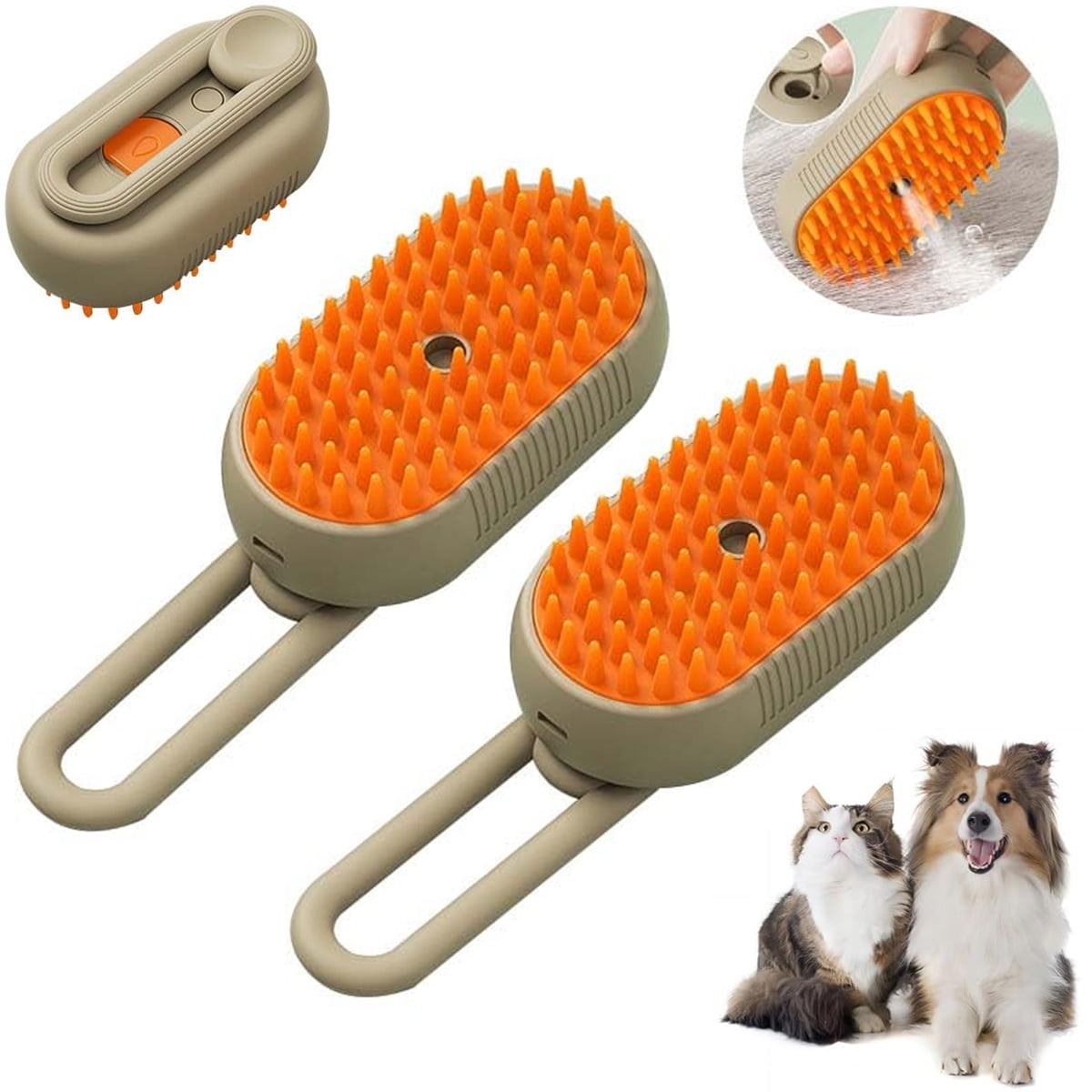 3-in-1 Cat Steam Brush – Self-Cleaning Steamy Pet Grooming Tool for Detangling, De-Shedding & Gentle Massage